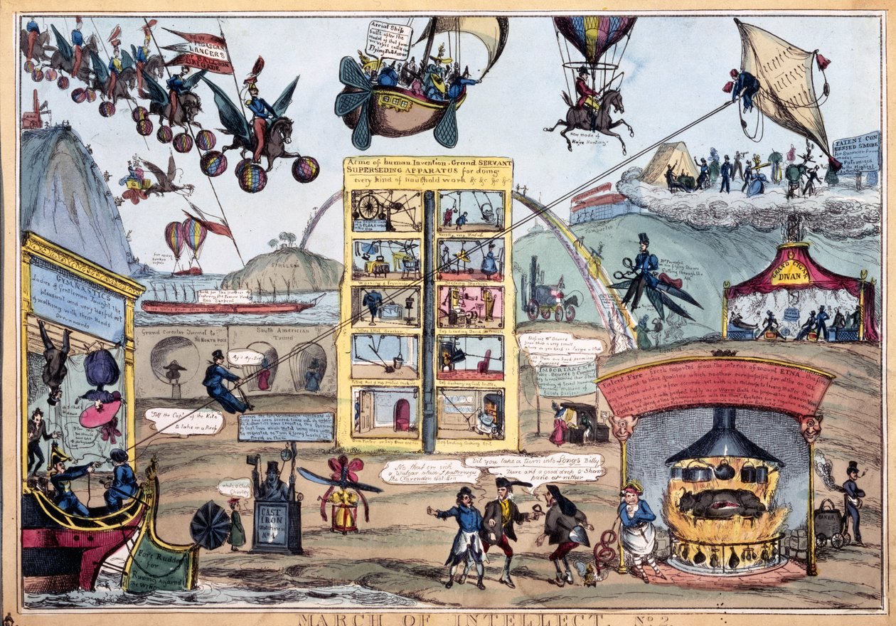 March of Intellect nr 2, wyd. Thomas McLean, ok. 1827 (kolorowa akwaforta) autorstwa William Heath
