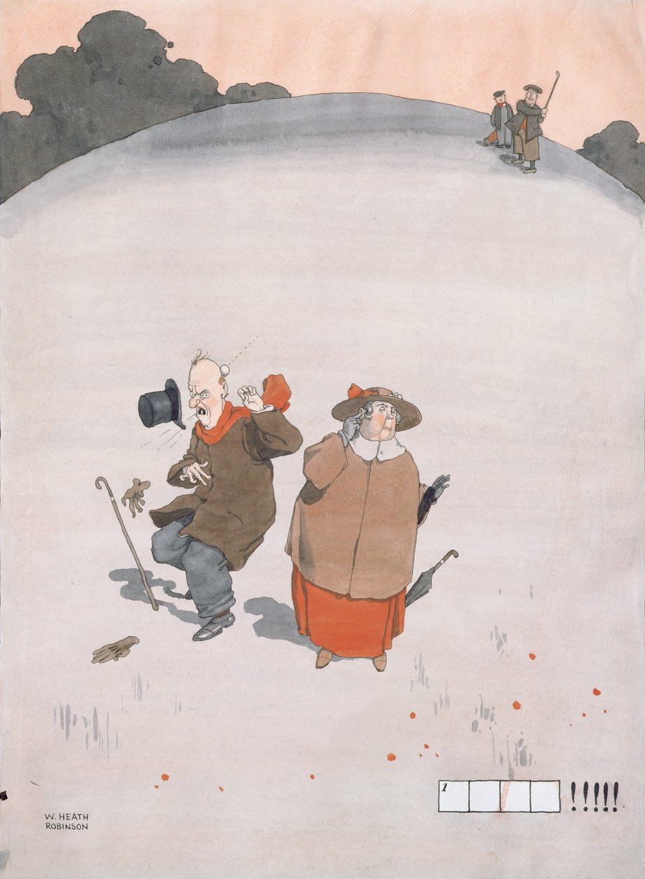 Kolejna ilustrowana krzyżówka krzyżówka ilustracja dla magazynu Pearsons, numer bożonarodzeniowy 1925 (wc i gwasz) autorstwa William Heath Robinson