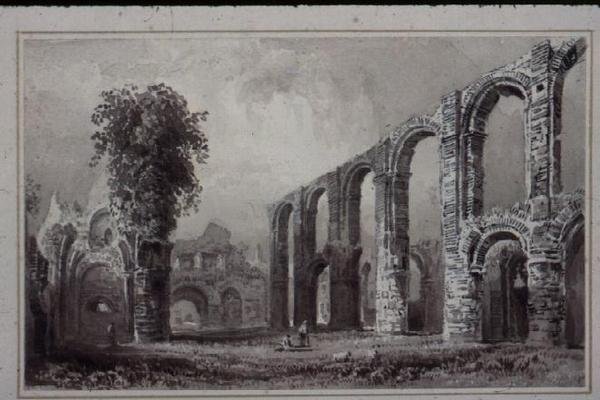 Botolphs Priory, Colchester, Essex autorstwa William Henry Bartlett