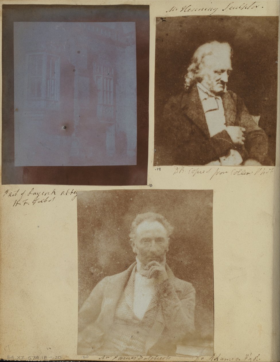 Sekcja Frontu Południowego Opactwa Lacock. autorstwa William Henry Fox Talbot