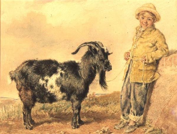 Chłopiec i koza, 1836 (wc) autorstwa William Henry Hunt