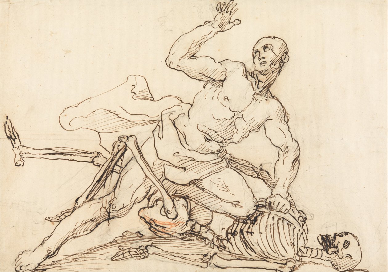George Taylors Epitafium- George Taylor łamiący żebra śmierci autorstwa William Hogarth