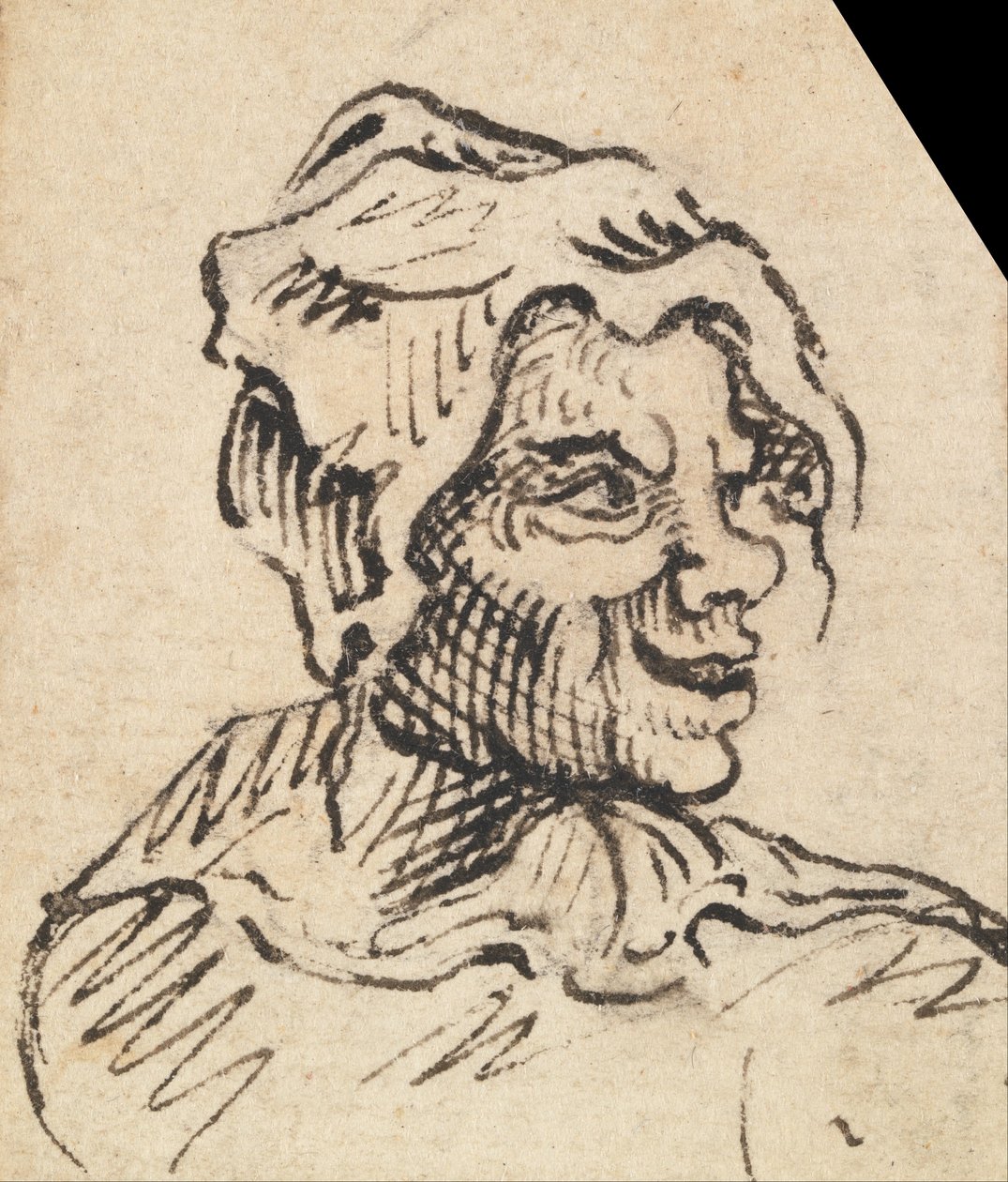 Groteskowa kobieca głowa autorstwa William Hogarth