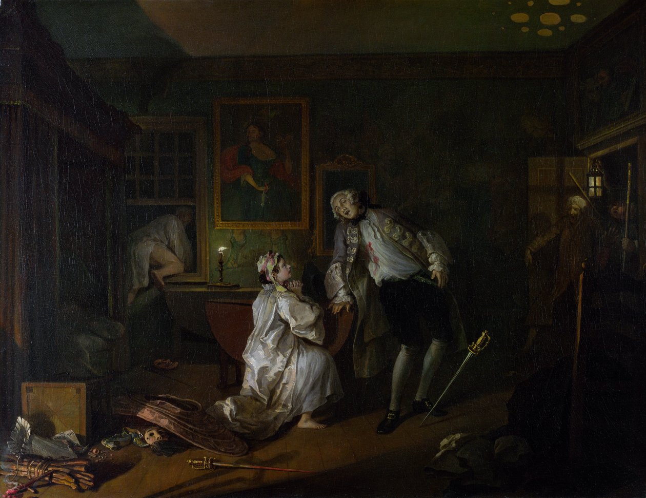Małżeństwo A-la-Mode: 5, The Bagnio autorstwa William Hogarth