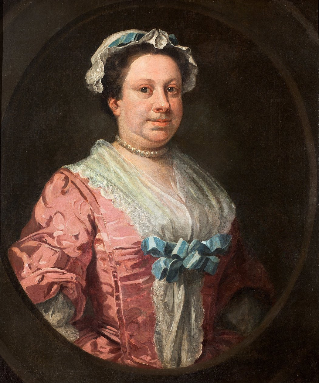 Portret siostry artystki Anny Hogarth (1701-1771) lub Pani w różanej taftie autorstwa William Hogarth