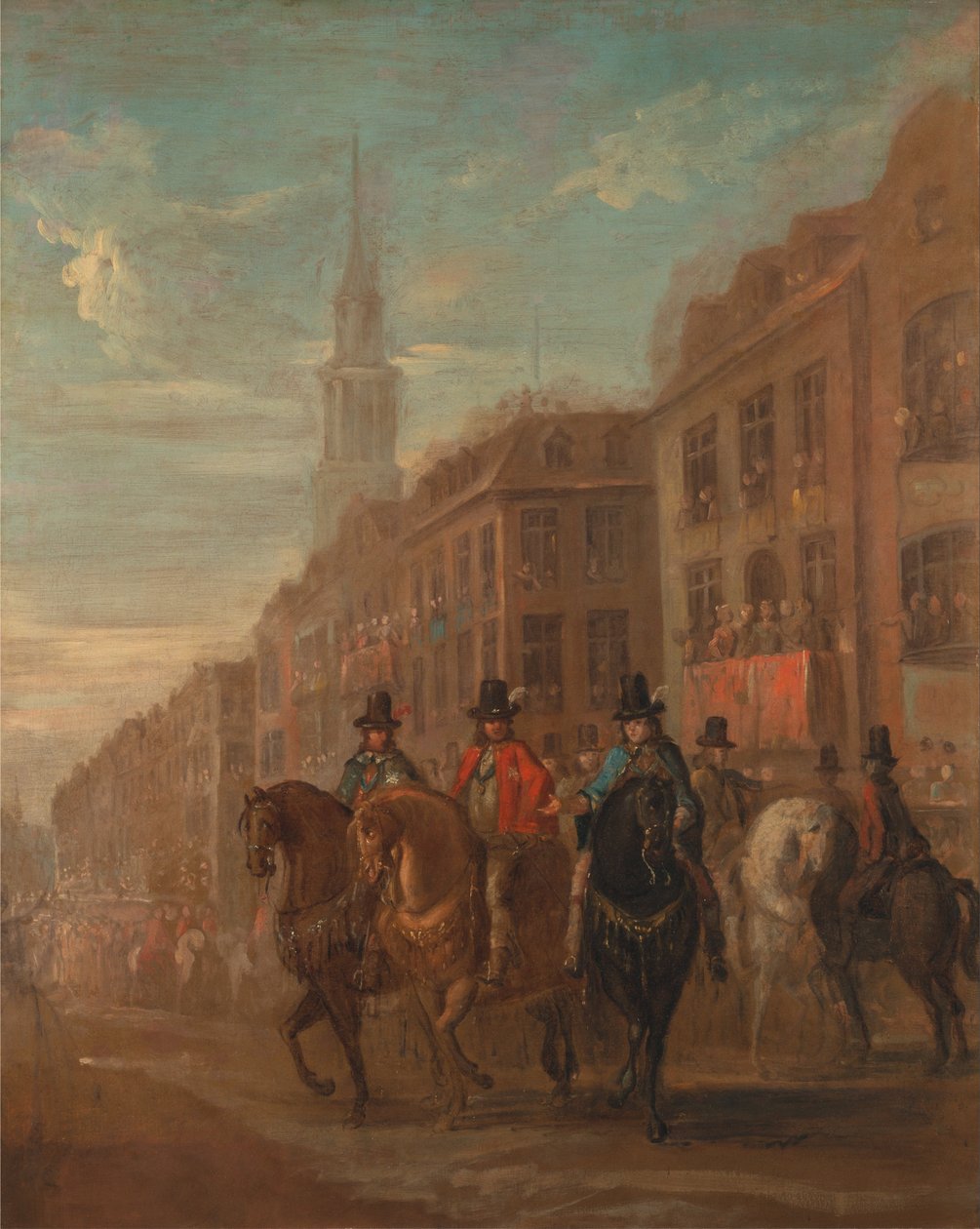Procesja restauracyjna Karola II w Cheapside autorstwa William Hogarth