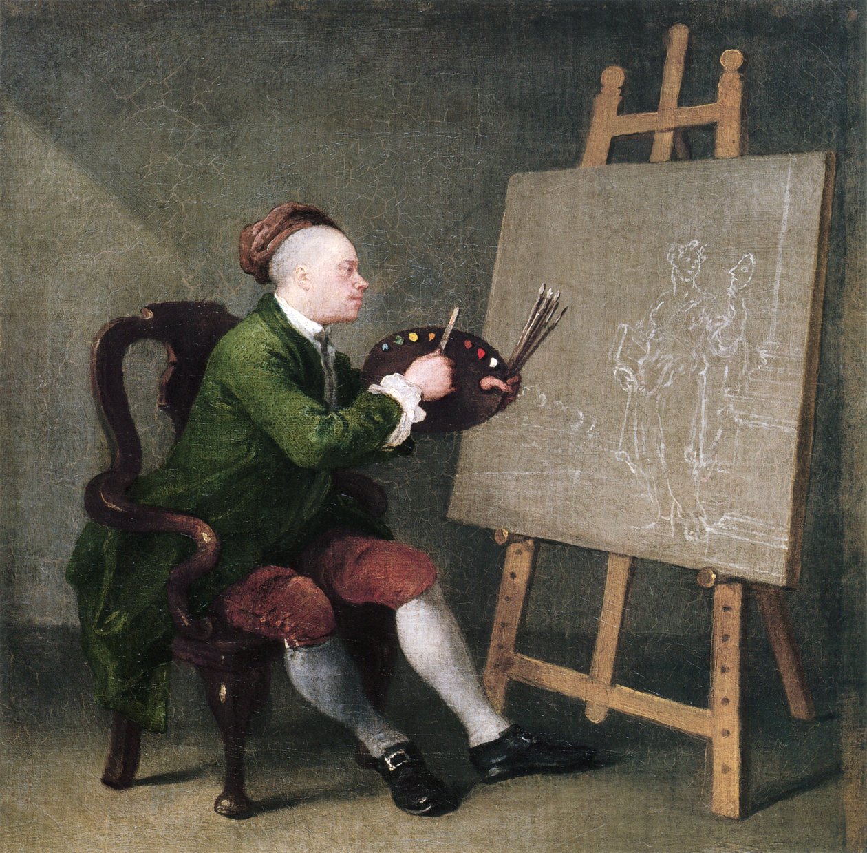 Autoportret autorstwa William Hogarth