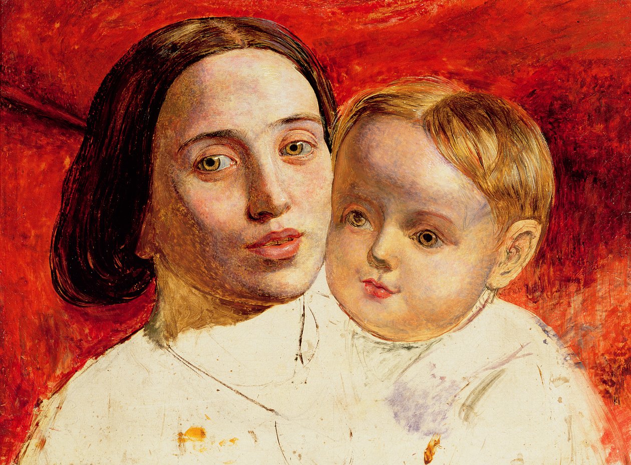 Siostra Artystki, pani Sarah Wilson i jej dziecko autorstwa William Holman Hunt