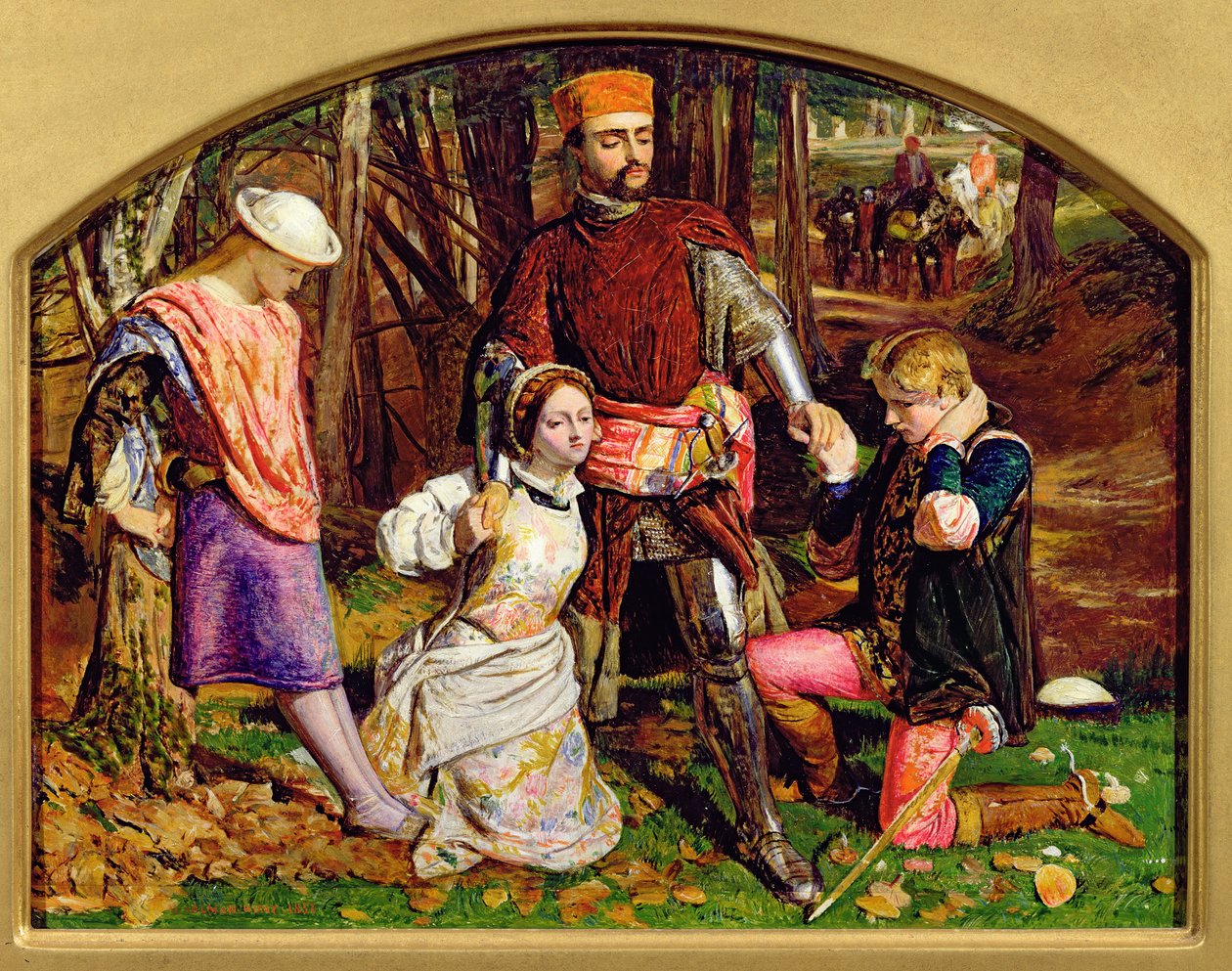 Valentine ratowanie Sylwii z rąk Proteusza, 1851 (zob. 104475) autorstwa William Holman Hunt