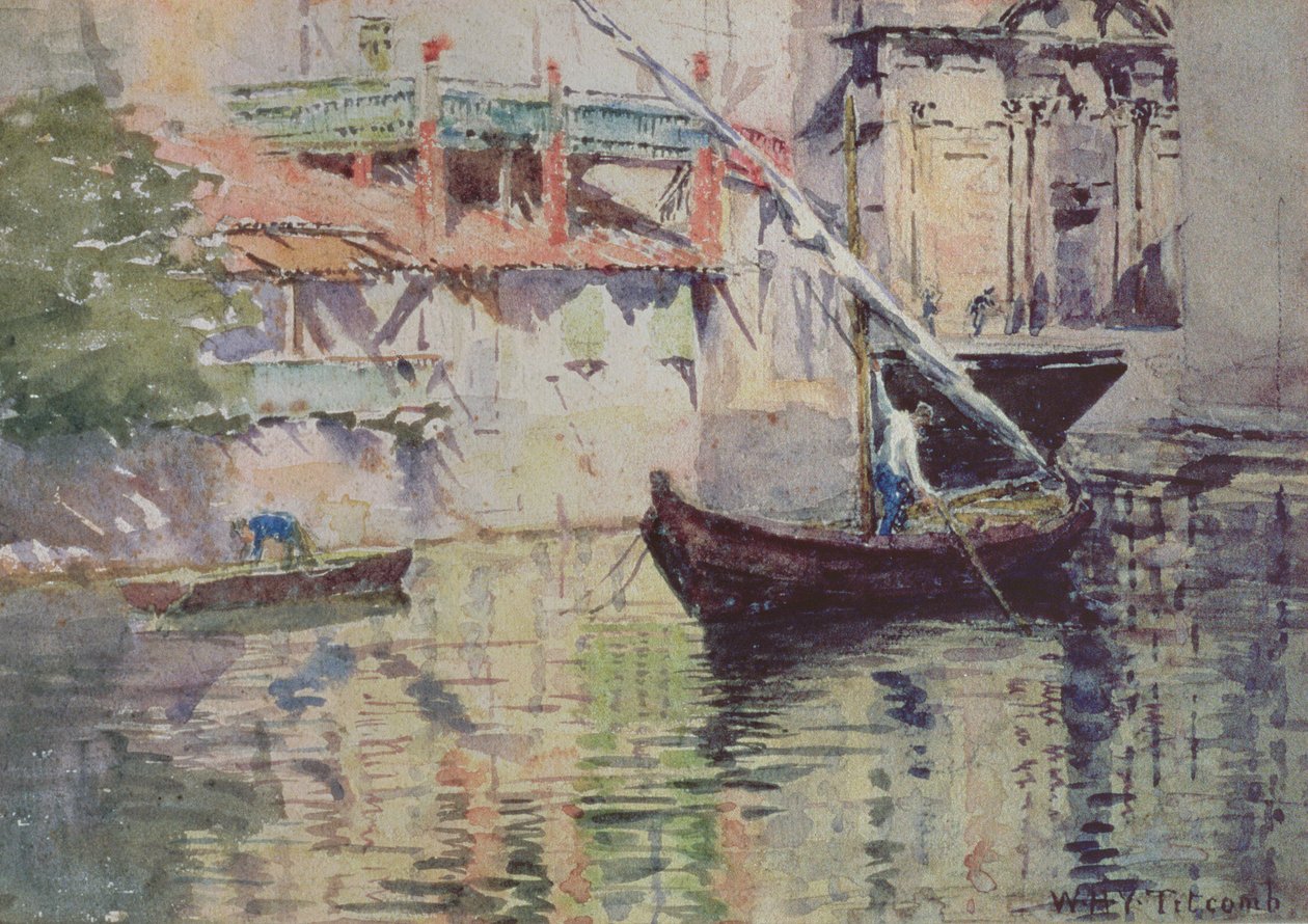 Kanał boczny, Wenecja (wc na papierze) autorstwa William Holt Yates Titcomb