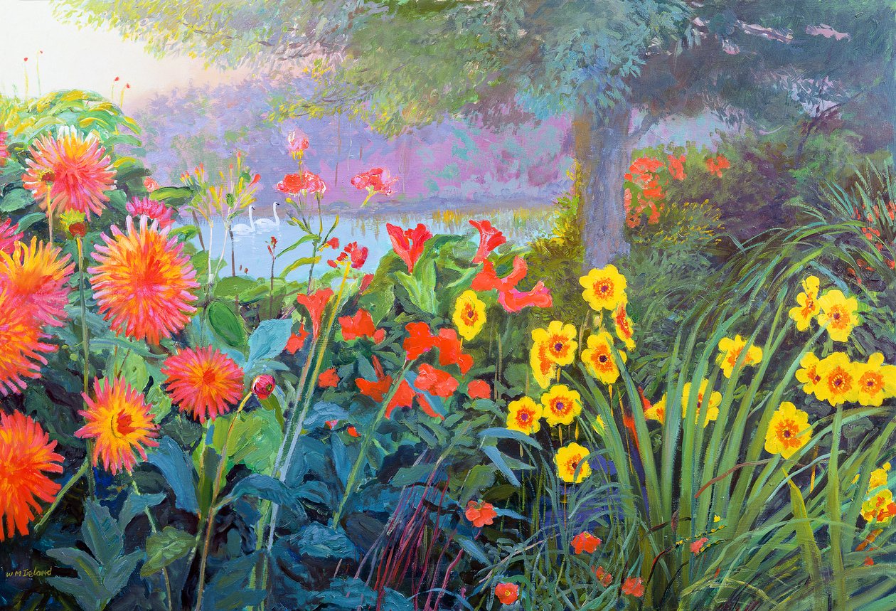 Łabędzie autorstwa William Ireland
