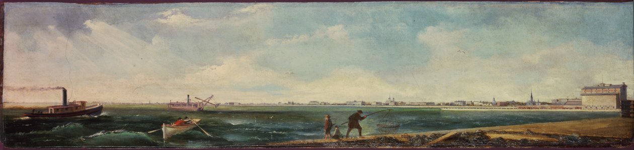 Michigan Avenue od wschodniego przedłużenia North Pier, Chicago, 1865 autorstwa William J. OBrien