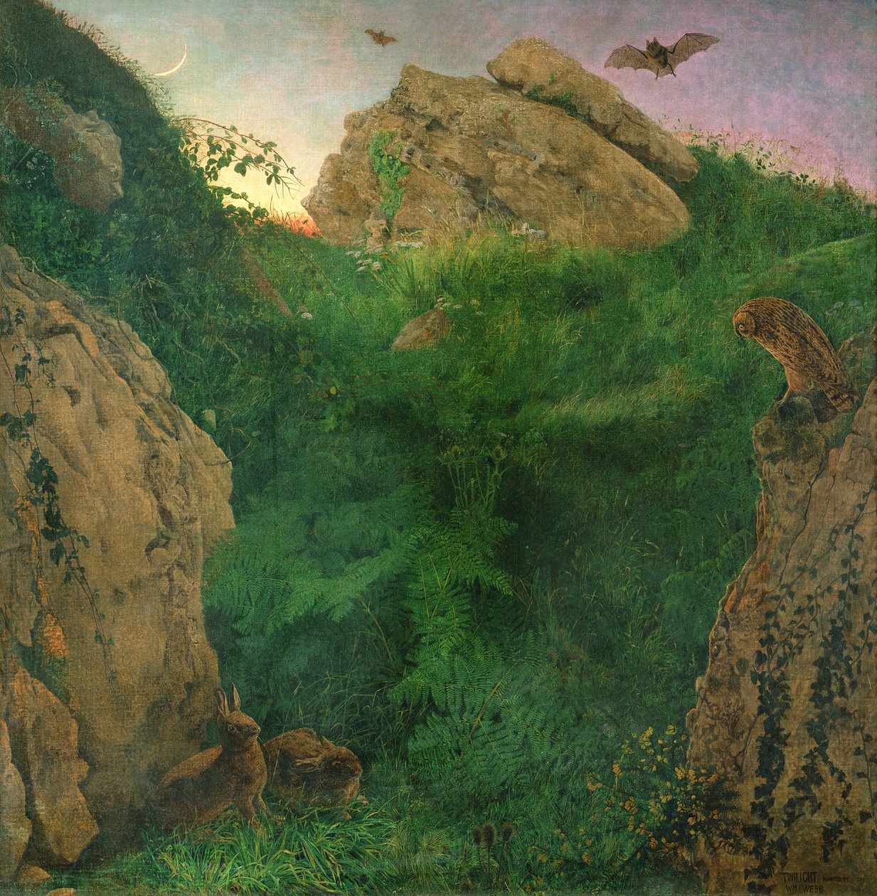 Zmierzch (olej) autorstwa William J. Webbe or Webb