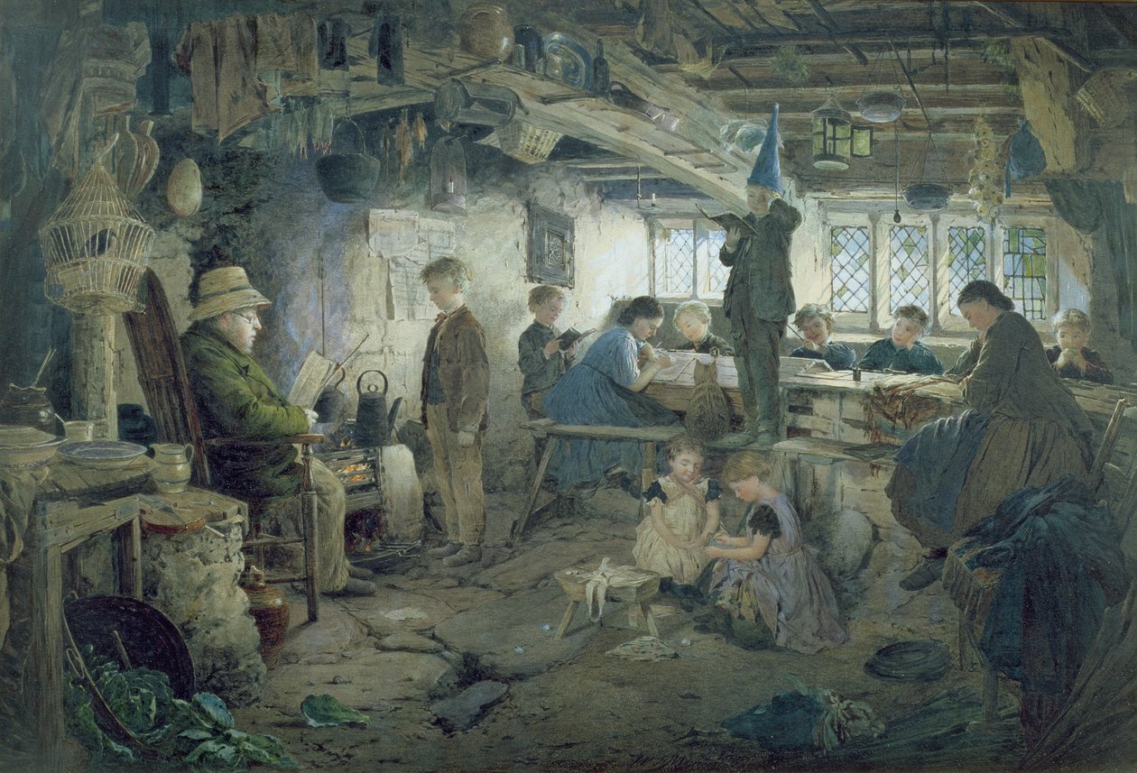 Ścisły mistrz szkolny, 1868 autorstwa William Jabez Muckley