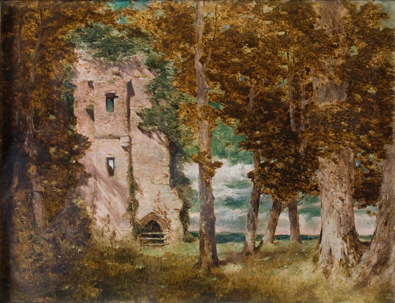 Ruiny zamku Kirkoswald, Cumberland, 1854 autorstwa William James Blacklock