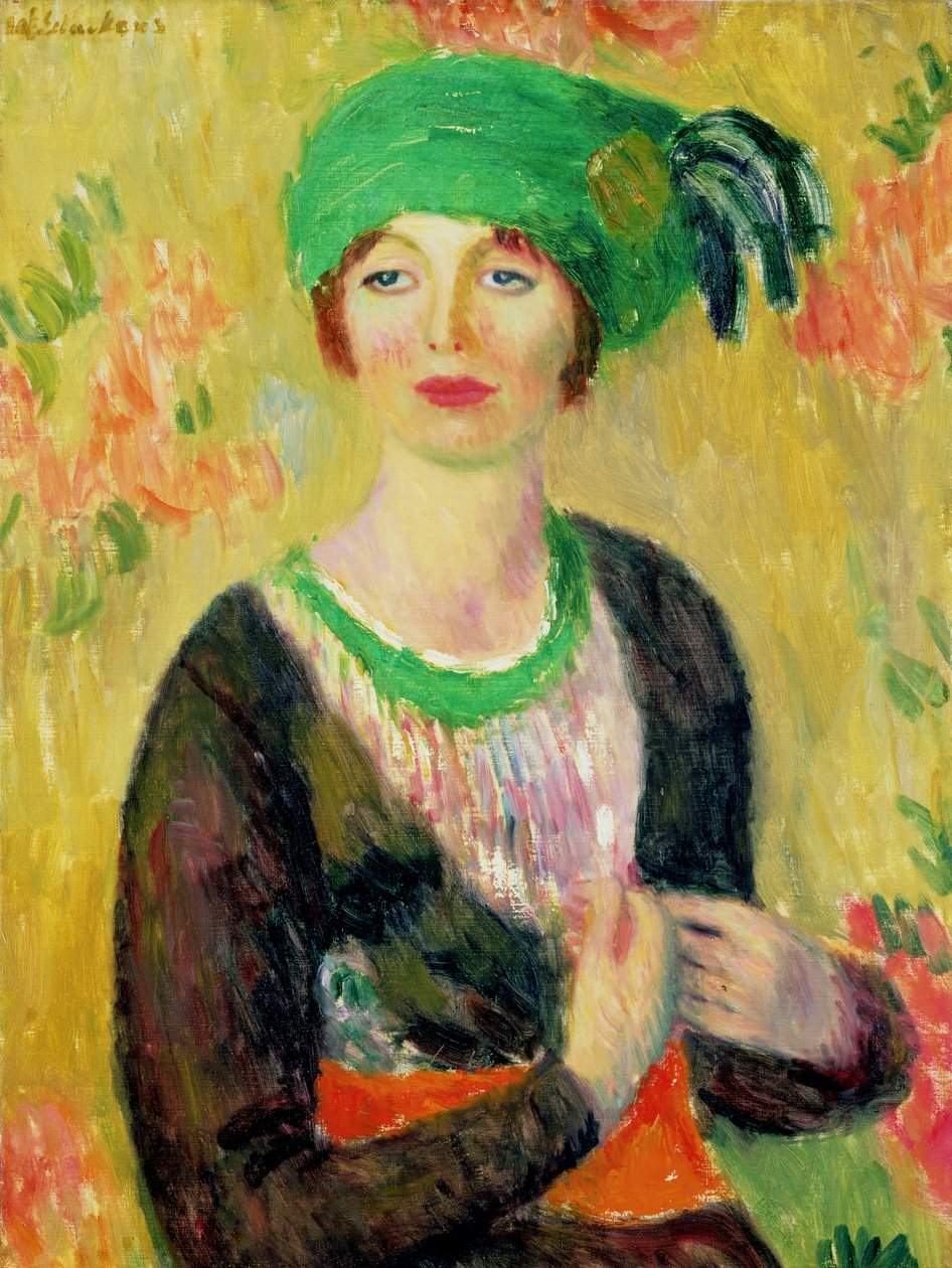 Dziewczyna w zielonym turbanie autorstwa William James Glackens