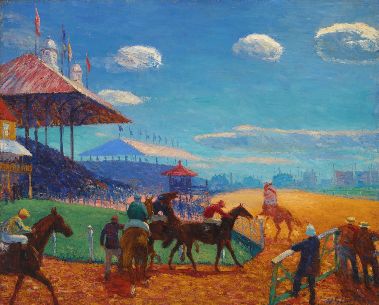 Tor wyścigowy autorstwa William James Glackens