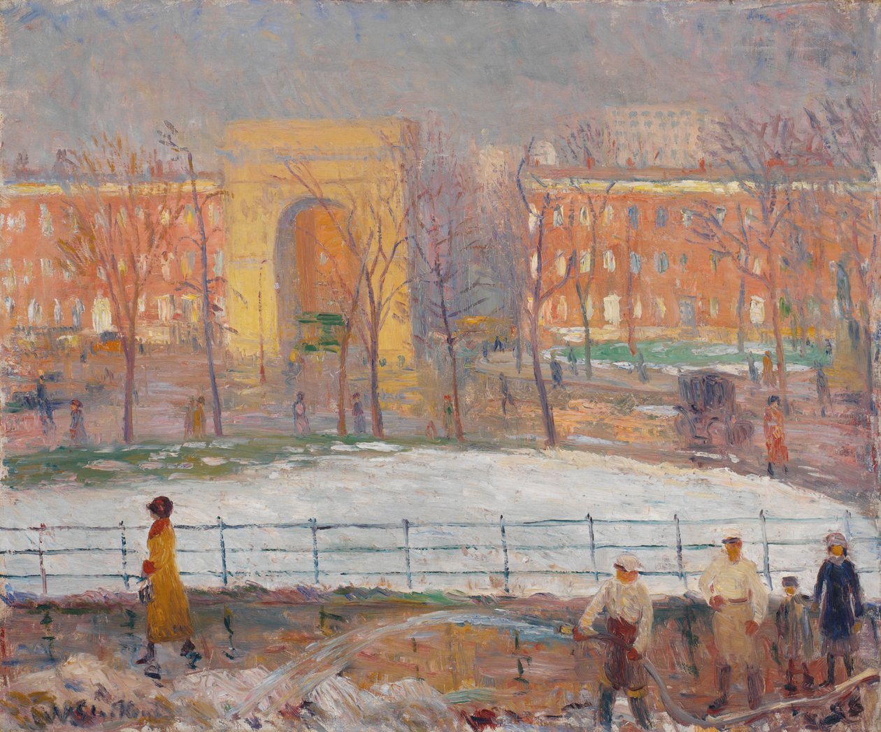 Oczyszczacz ulic, Plac Waszyngtona autorstwa William James Glackens