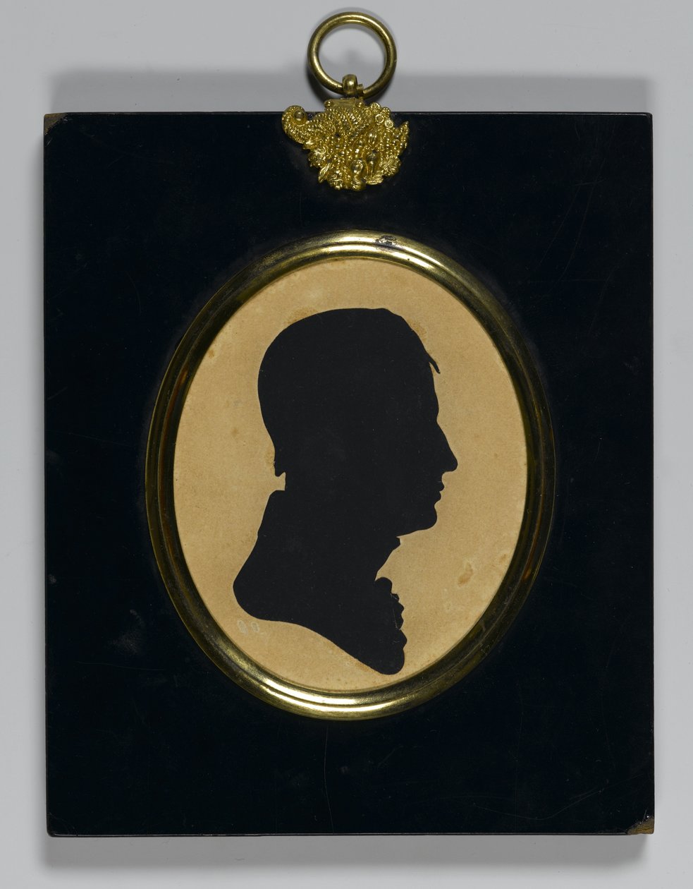 Profil mężczyzny, ok. 1835 (papier w oprawie papier-mache z mosiądzem) autorstwa William James Hubard