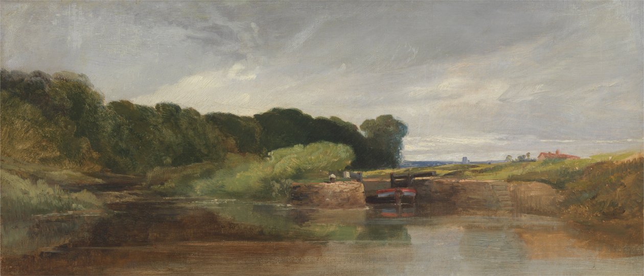 Hanham Lock na Avon autorstwa William James Muller