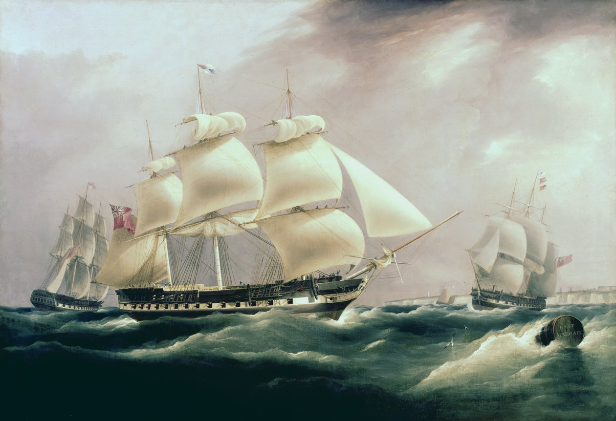 East Indiaman Herefordshire, 1815 autorstwa William John Huggins
