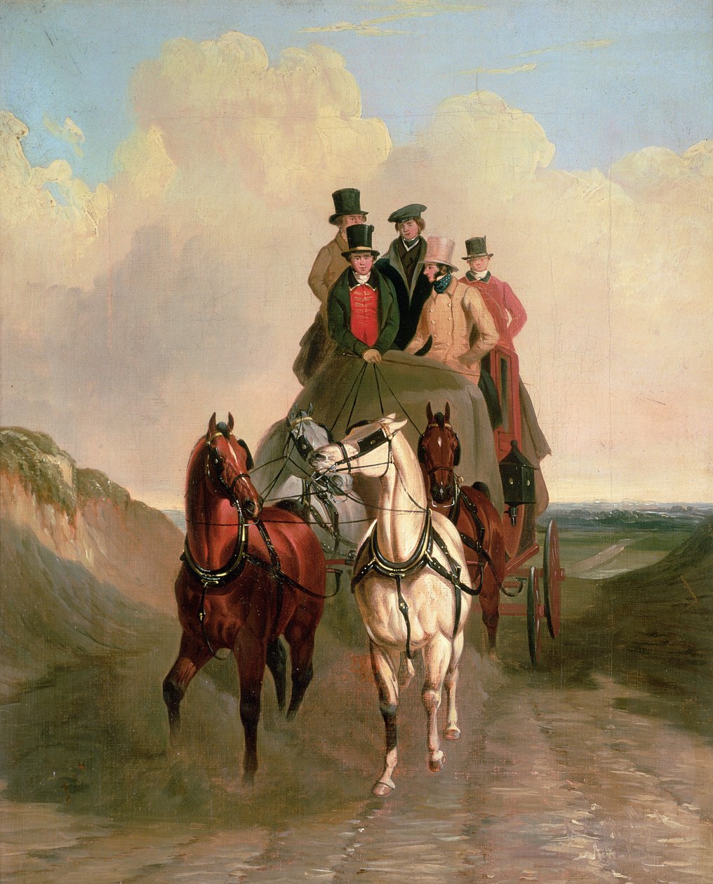 Trener i czwórka na otwartej drodze autorstwa William Joseph Shayer
