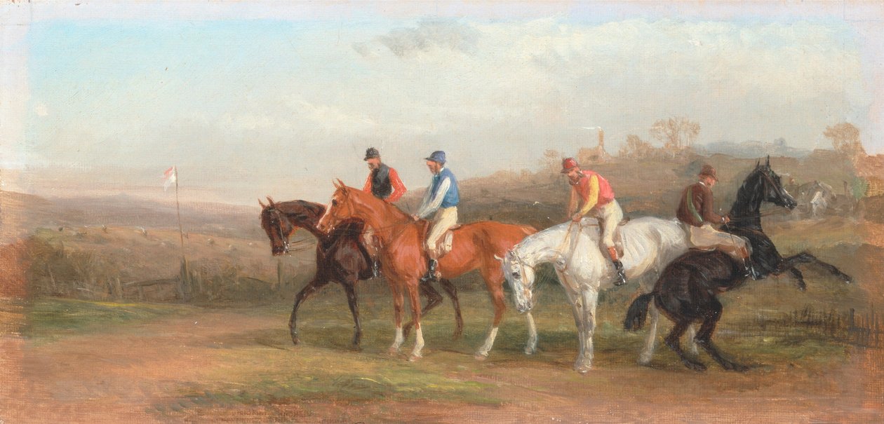 Gonitwa z przeszkodami – na starcie autorstwa William Joseph Shayer