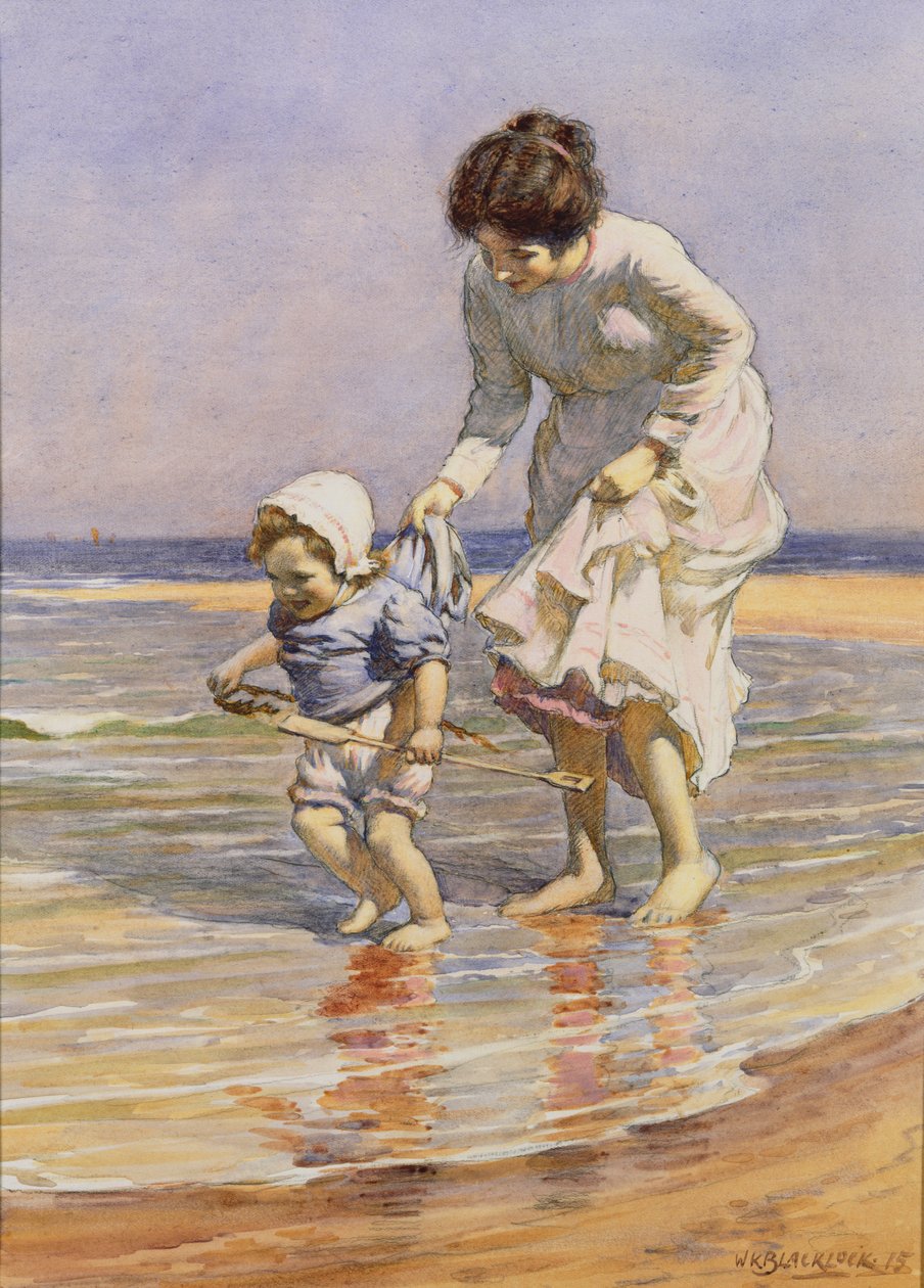 Brodzik, 1915 (toaleta i ołówek na papierze) autorstwa William Kay Blacklock