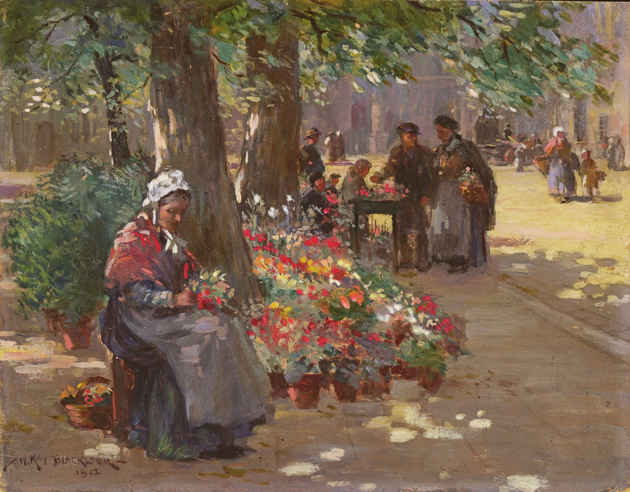 Sprzedawca kwiatów, 1912 autorstwa William Kay Blacklock