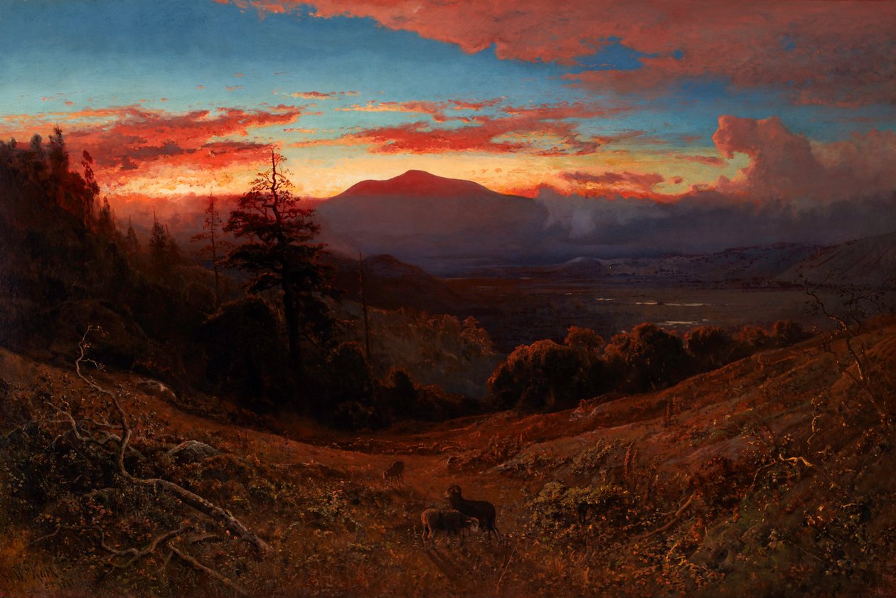 Zachód słońca na górze Diablo (Marin Sunset) autorstwa William Keith