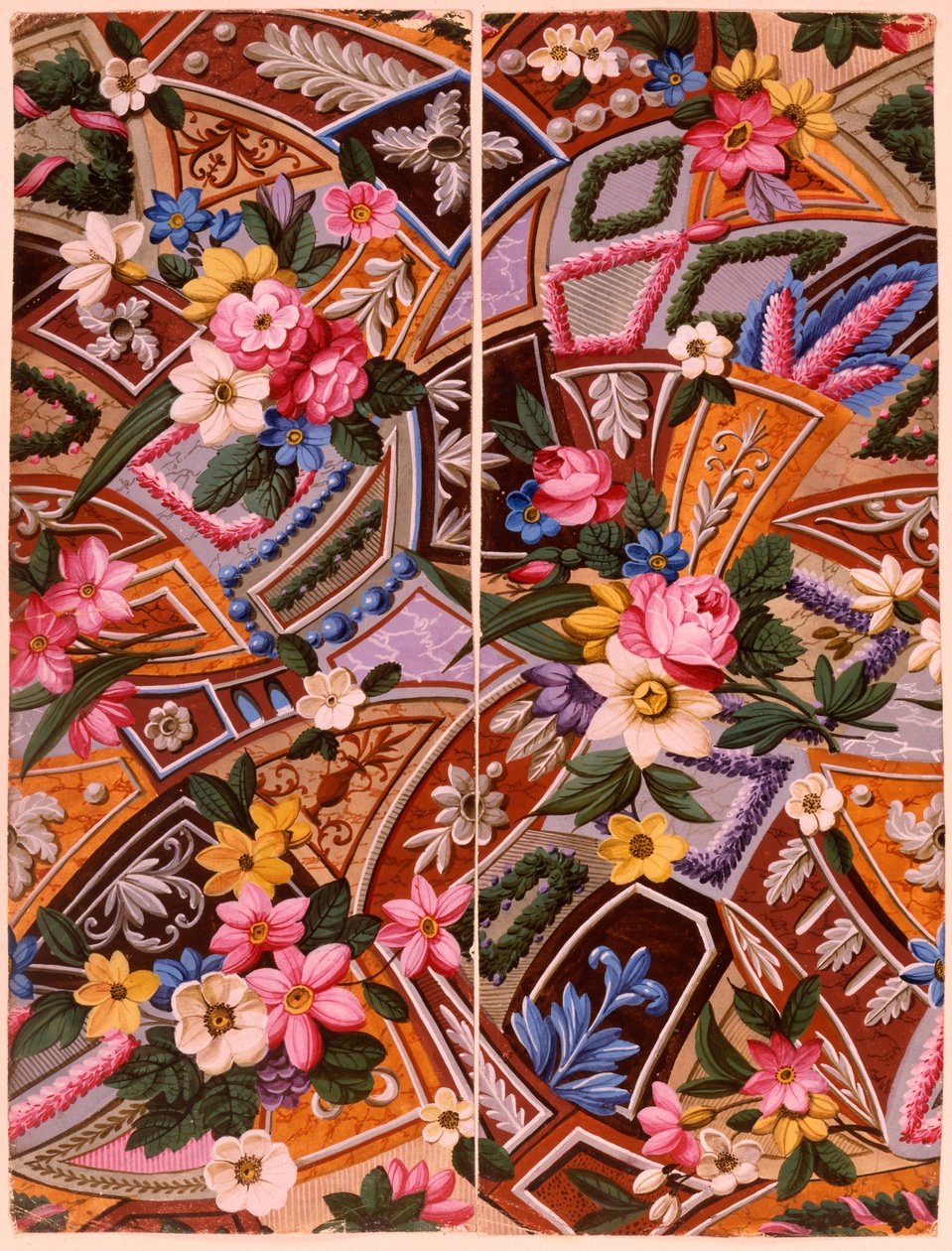 Projektowanie tkanin, ok. 1788-92 autorstwa William Kilburn