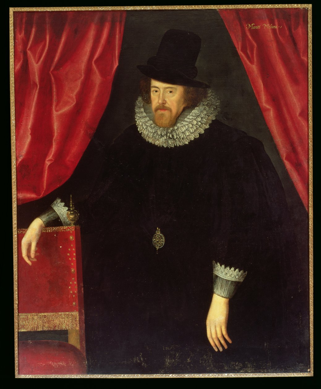 Portret Francisa Bacona (1561-1626) pierwszego barona Verulam i wicehrabiego St. Albans autorstwa William Larkin