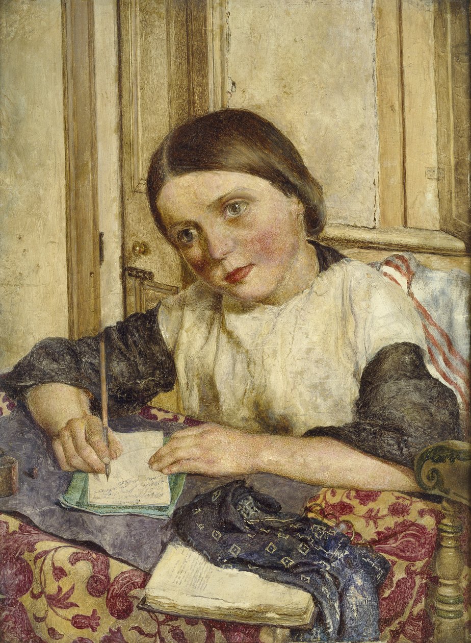 Gaslight, 1854 (olej na graficie na panelu, zamontowany jako rysunek) autorstwa William Lee