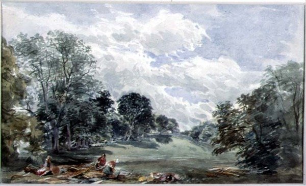 Barncluith Park (wc na papierze) autorstwa William Linnaeus Casey