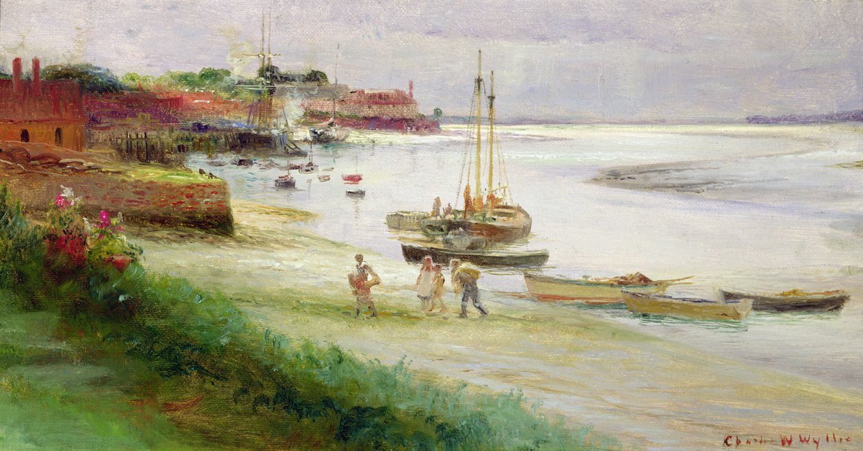 Wysiadanie rodzinne przy niskiej wodzie autorstwa William Lionel Wyllie