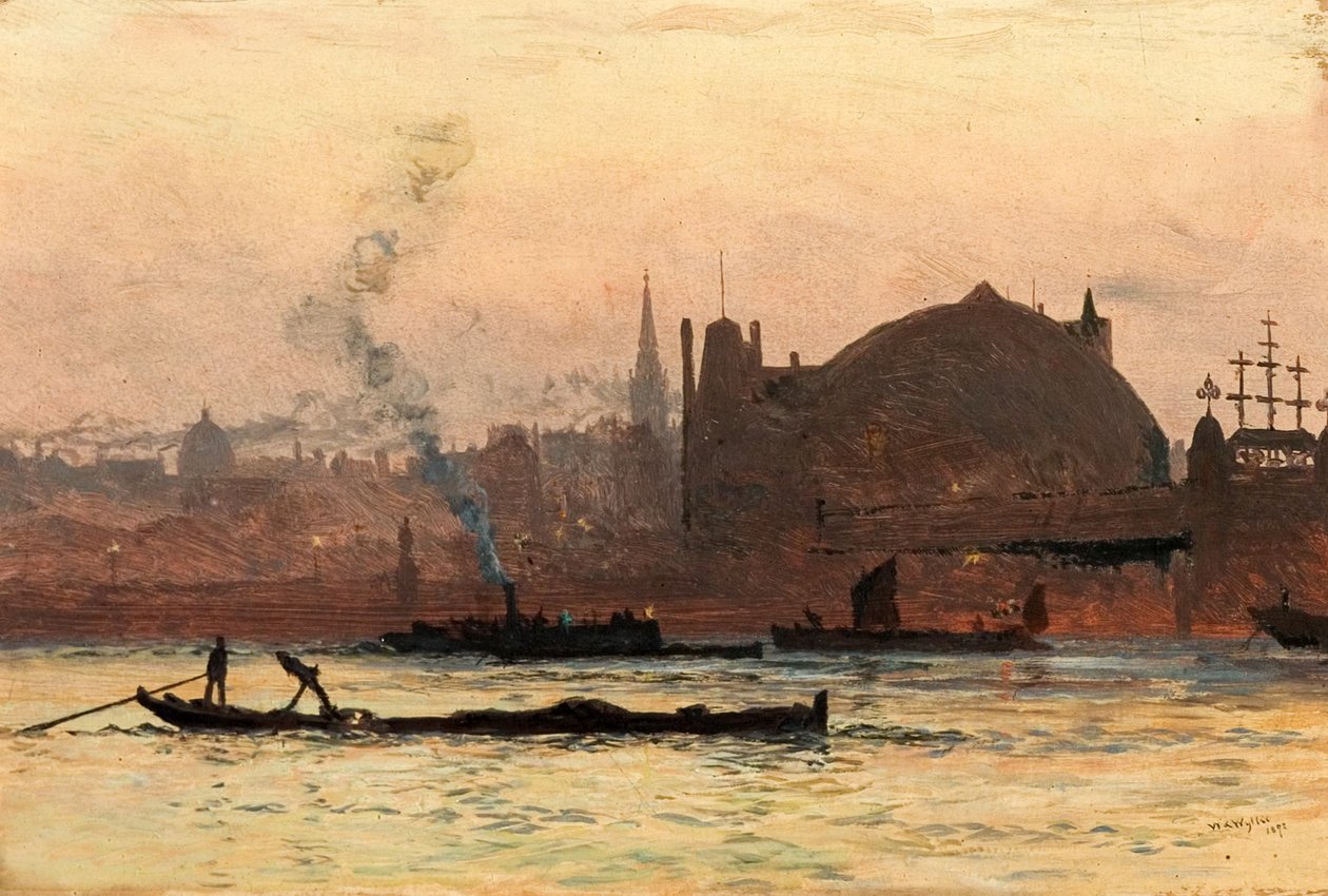 Tamiza w pobliżu Charing Cross, Londyn, 1892 autorstwa William Lionel Wyllie