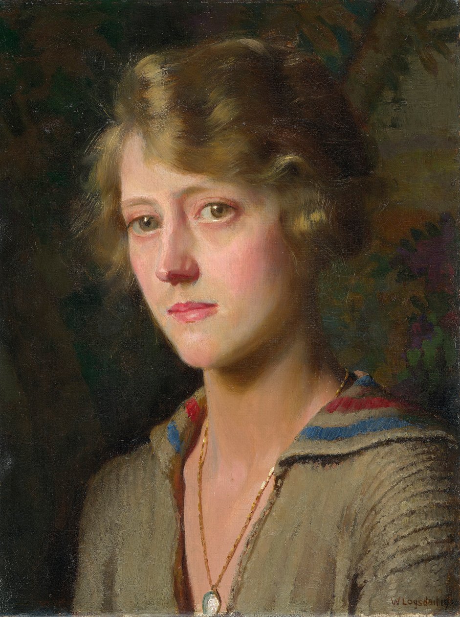 Maria, córka artysty, 1920 (olej na desce kładziony na płycie) autorstwa William Logsdail