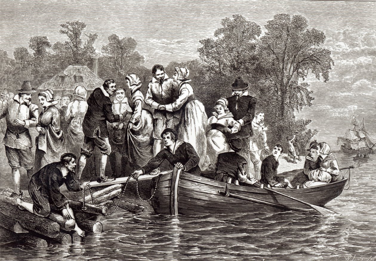Żony dla osadników w Jamestown, z książki „Pionierzy w osadnictwie Ameryki” Williama A. Crafta, 1876 autorstwa William Ludlow Sheppard