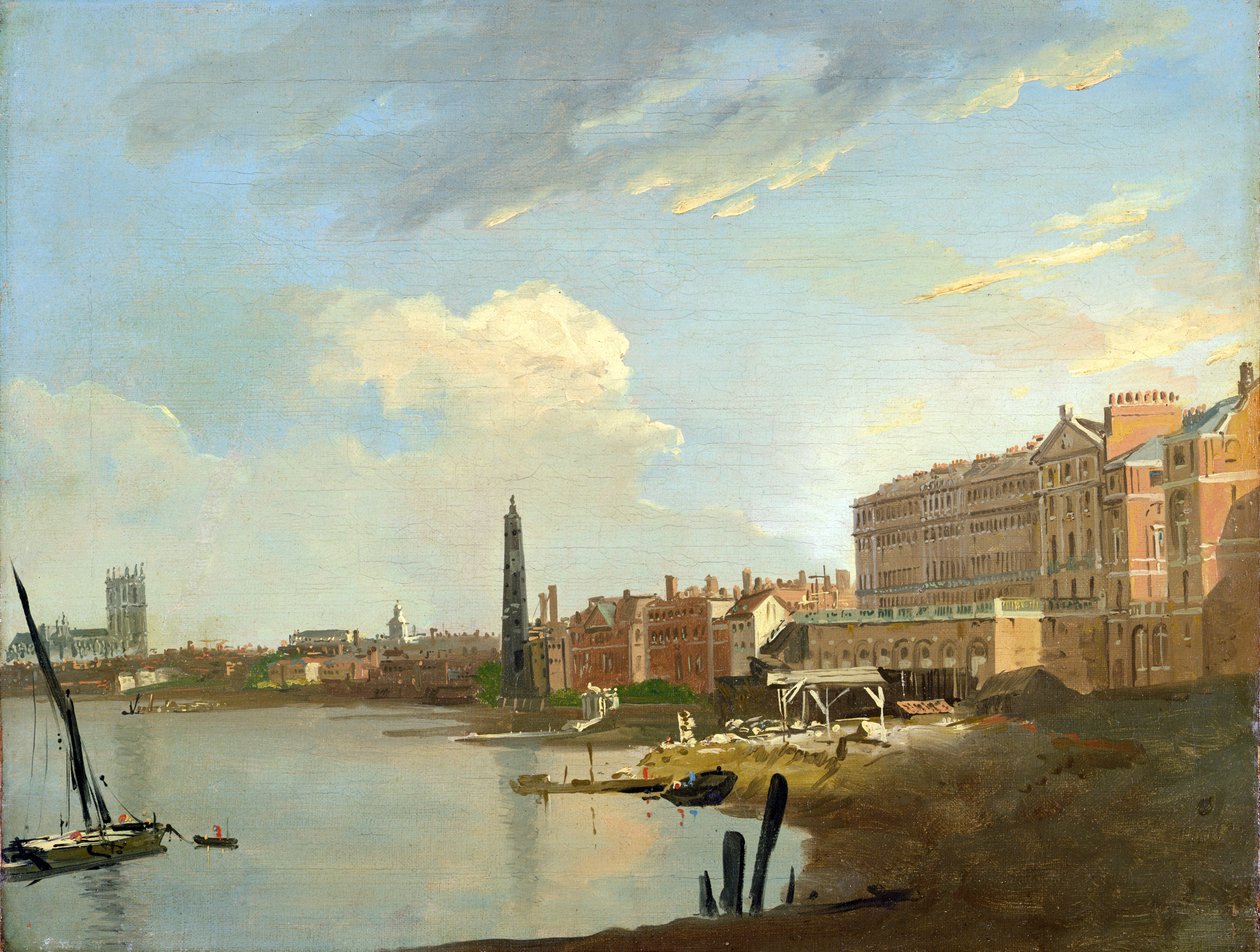 Studium Tamizy z końcowymi etapami Adelphi, 1772 autorstwa William Marlow