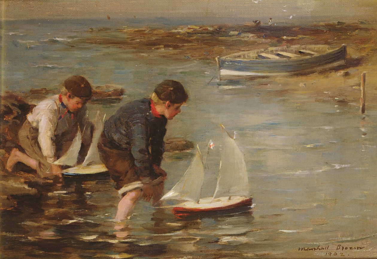 Rozpoczęcie wyścigu, 1902 (olej na płótnie) autorstwa William Marshall Brown