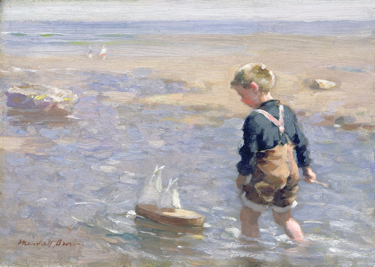 Łódka-zabawka (deska) autorstwa William Marshall Brown