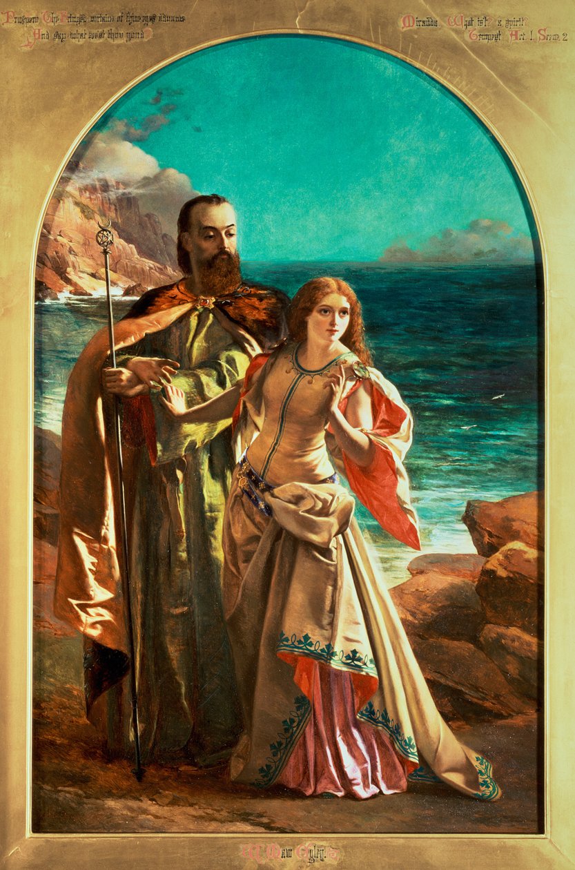 Prospero i Miranda, ok. 1850 autorstwa William Maw Egley
