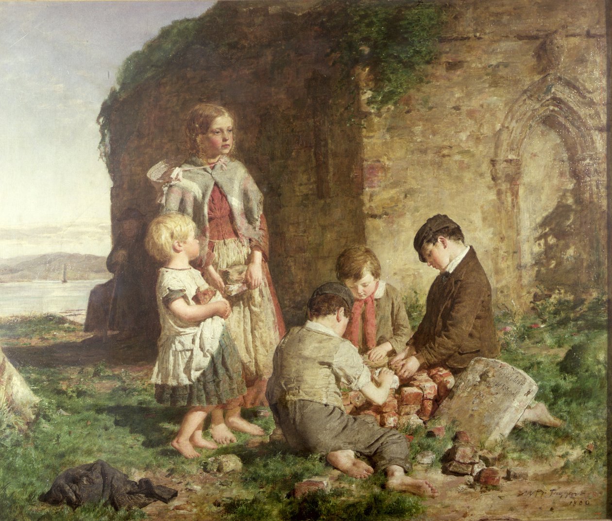 Przeszłość i teraźniejszość, 1860 autorstwa William McTaggart