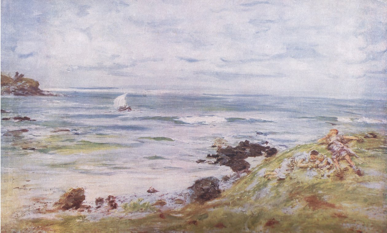 Nadejście św. Kolumby, Bibbys Annual, 1916-1917 autorstwa William McTaggart