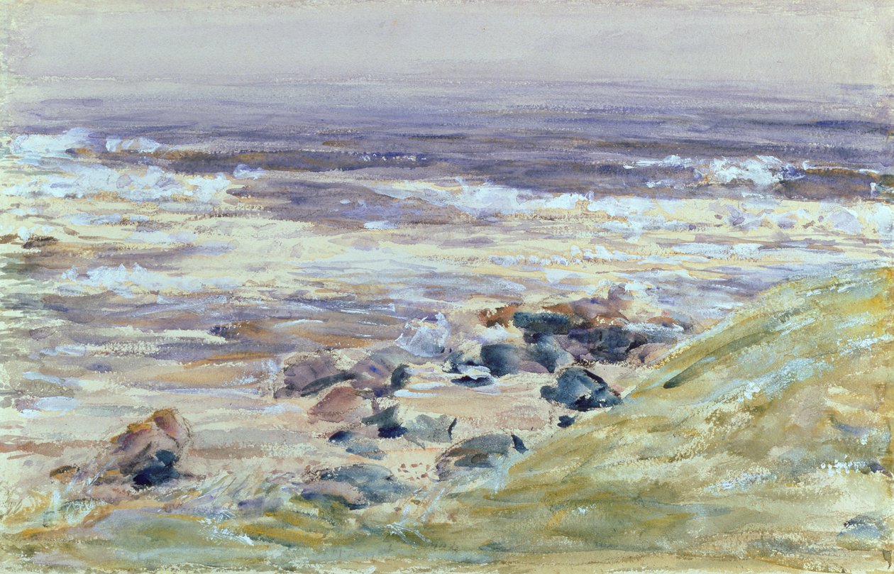 Kiedy wylądował św. Kolumba, 1904 (wc na papierze) autorstwa William McTaggart