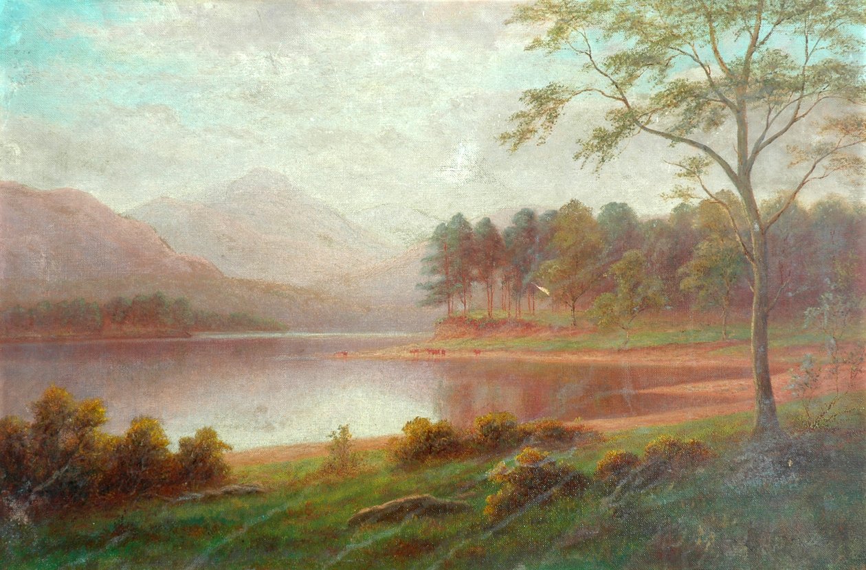 Browmill Point, Derwentwater, Cumberland autorstwa William Mellor