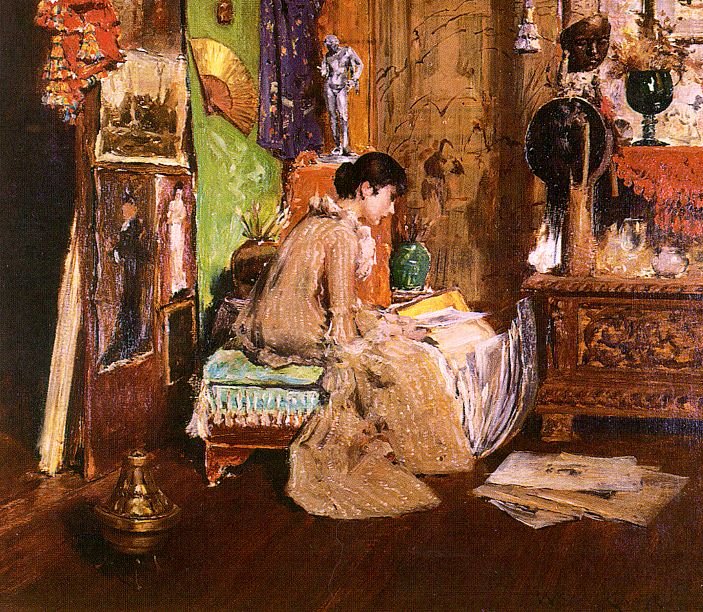 W kąciku studia autorstwa William Merritt Chase