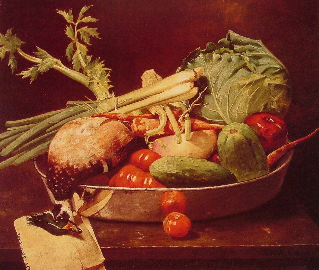 Martwa natura z warzywami autorstwa William Merritt Chase