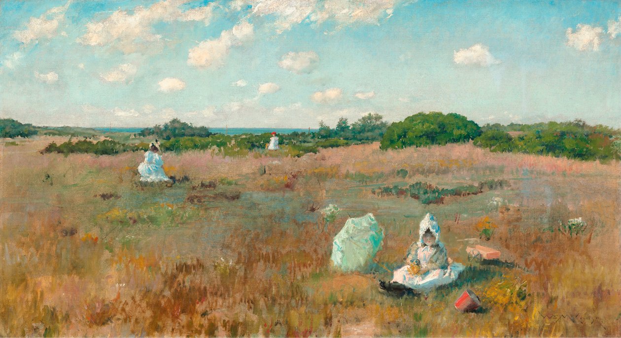 Zbieranie jesiennych kwiatów autorstwa William Merritt Chase