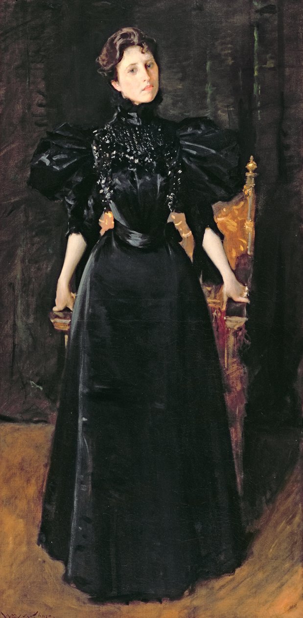 Portret damy w czerni, ok. 1895 r. autorstwa William Merritt Chase